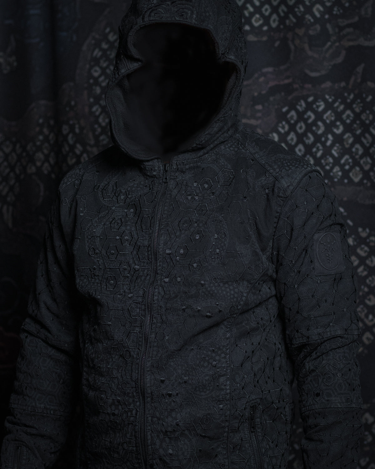 Jacket / Denim Stretchy Laser Print Digital Embroidery Stonewashed - DRAGONS KAMBOZII PENTA