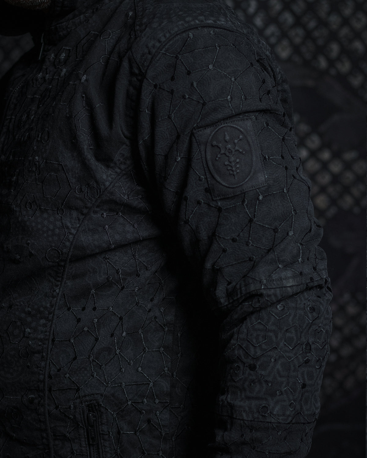 Jacket / Denim Stretchy Laser Print Digital Embroidery Stonewashed - DRAGONS KAMBOZII PENTA