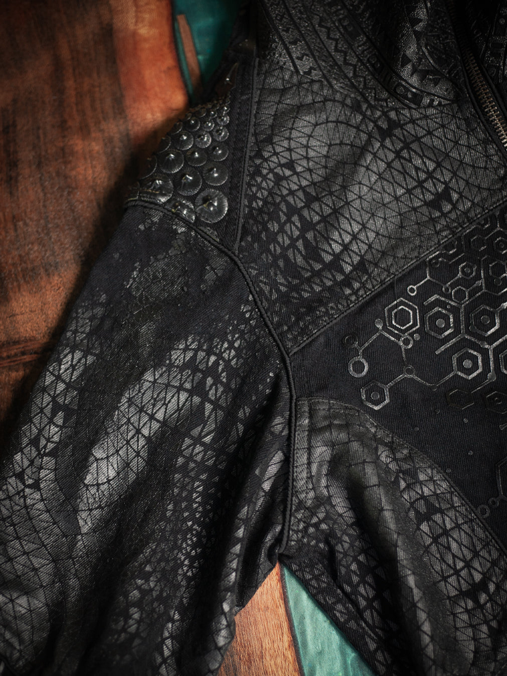 Jacket / Denim Screenprint Rubber - KAMBOZII DESINTEGRATION