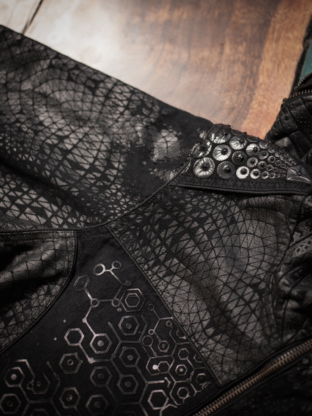 Jacket / Denim Screenprint Rubber - KAMBOZII DESINTEGRATION