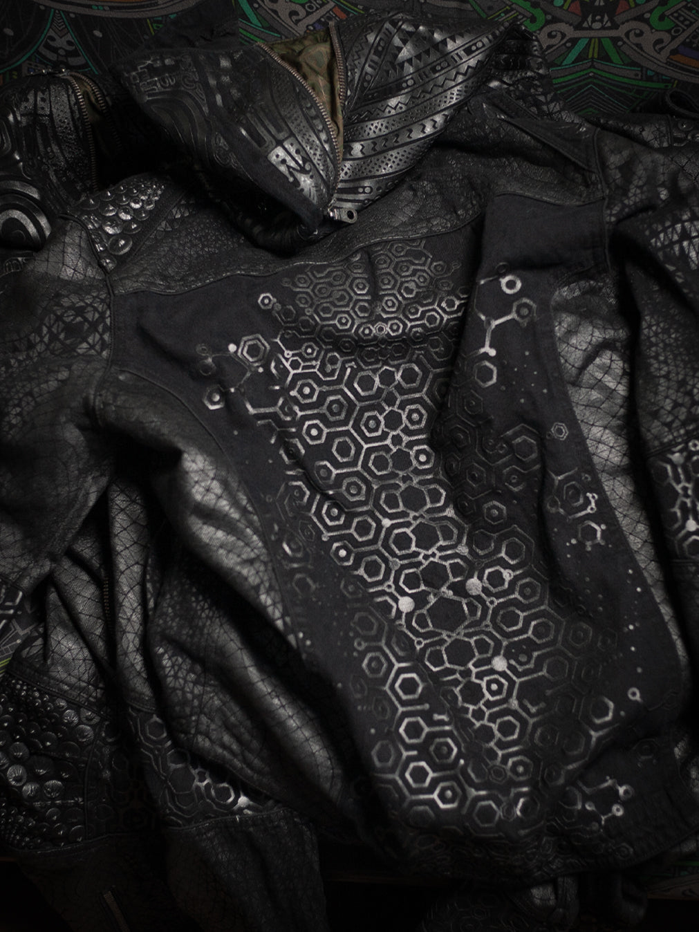 Jacket / Denim Screenprint Rubber - KAMBOZII DESINTEGRATION