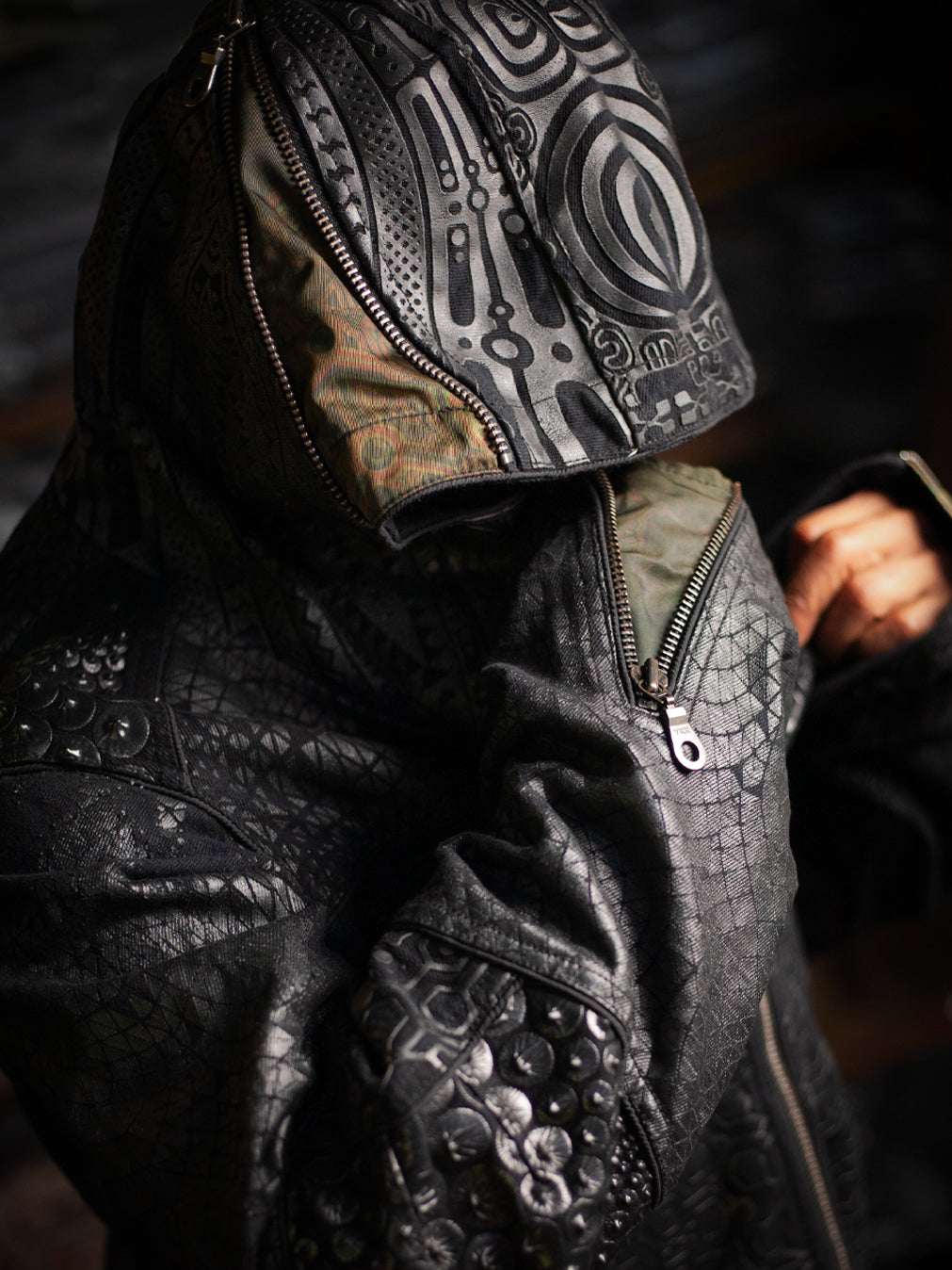 Jacket / Denim Screenprint Rubber - KAMBOZII DESINTEGRATION