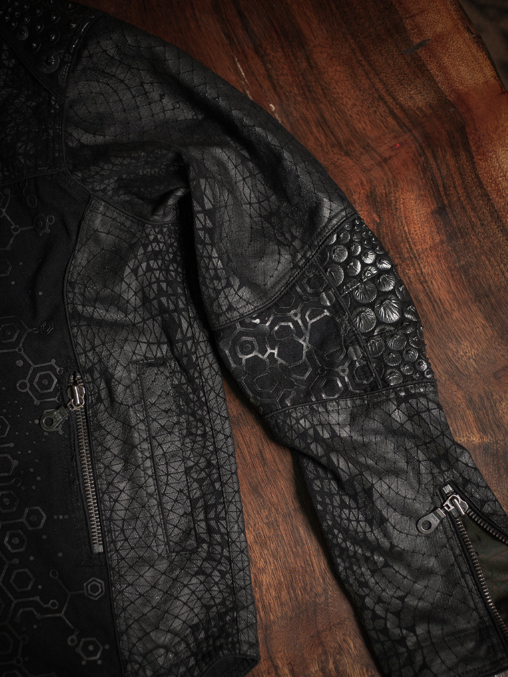 Jacket Men / Denim Screenprint Rubber - KAMBOZII DESINTEGRATION