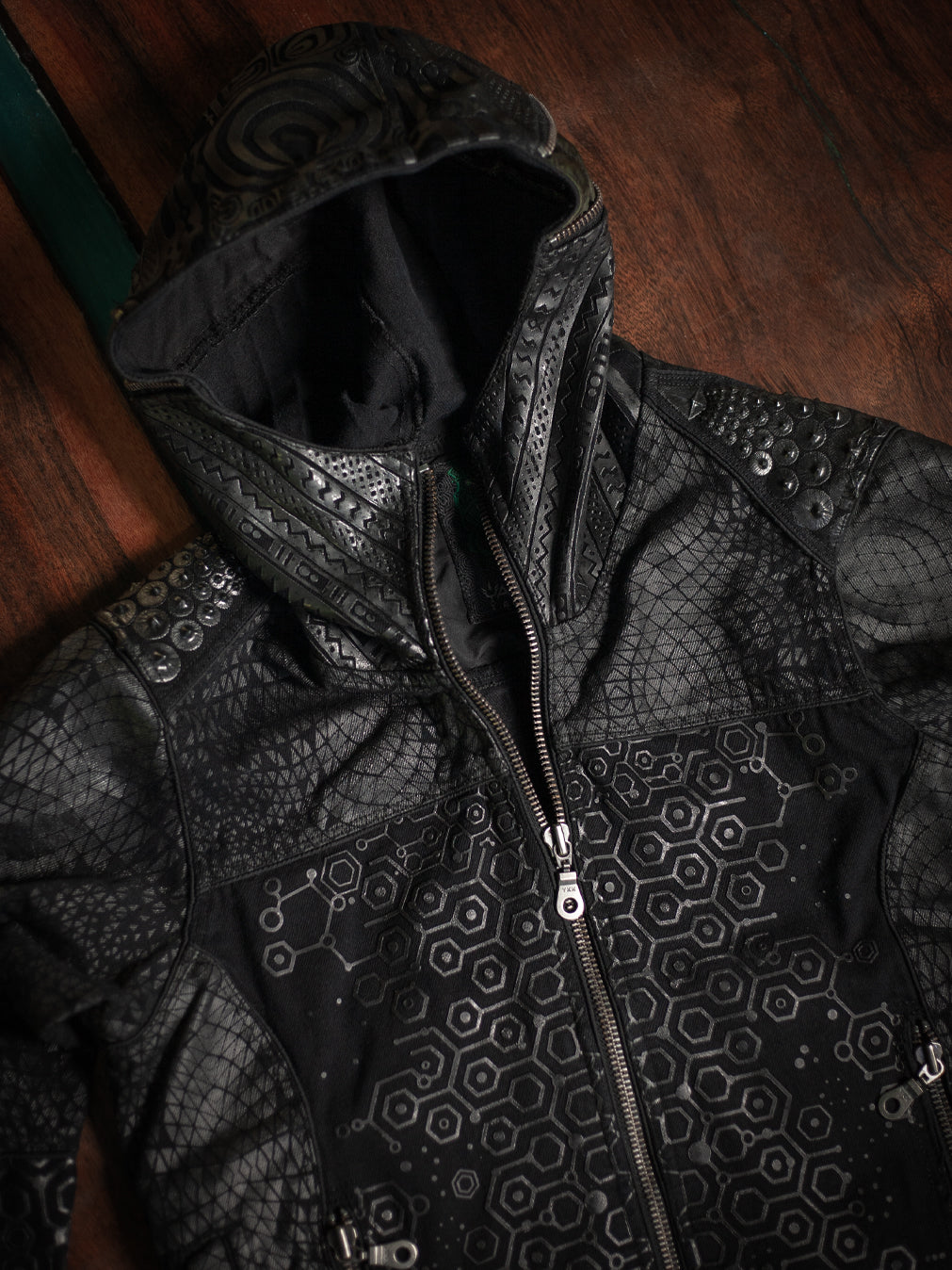 Jacket Men / Denim Screenprint Rubber - KAMBOZII DESINTEGRATION