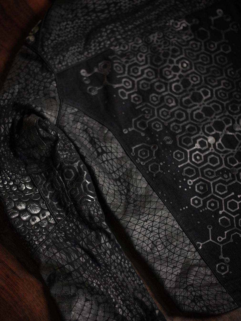 Jacket Men / Denim Screenprint Rubber - KAMBOZII DESINTEGRATION