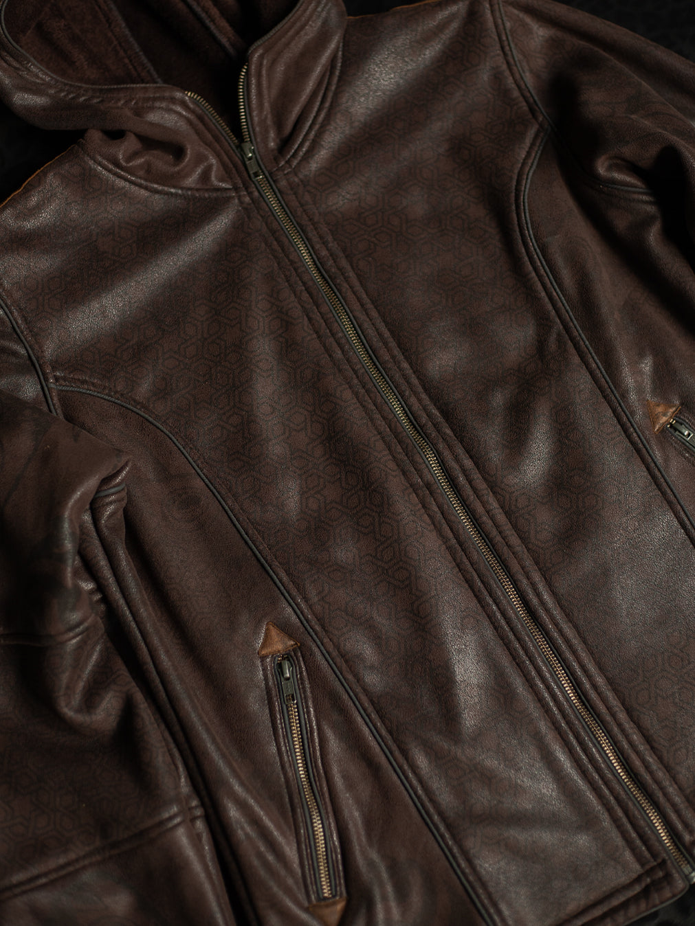 Jacket Men / High Tech Fake Leather  - Brown BUFO CORALIA