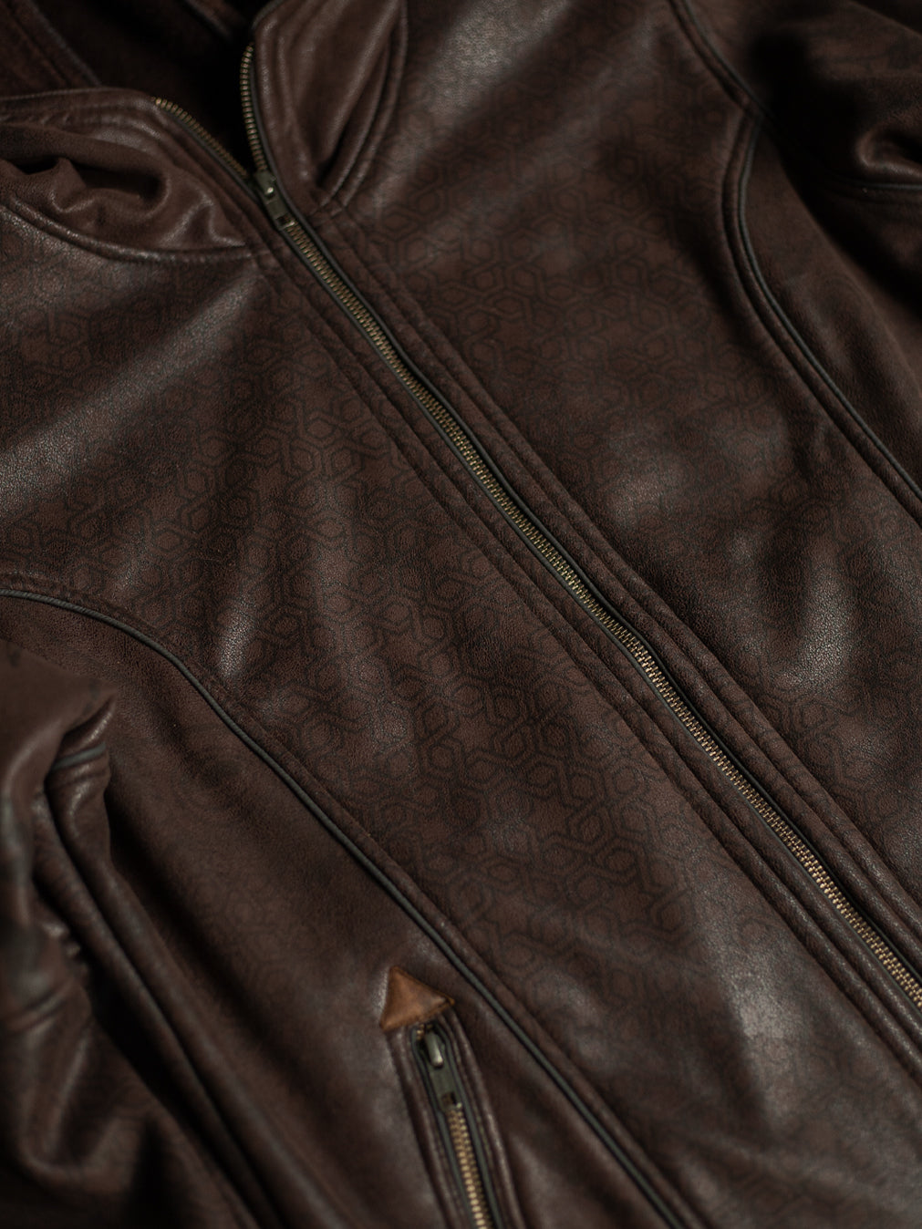 Jacket Men / High Tech Fake Leather  - Brown BUFO CORALIA