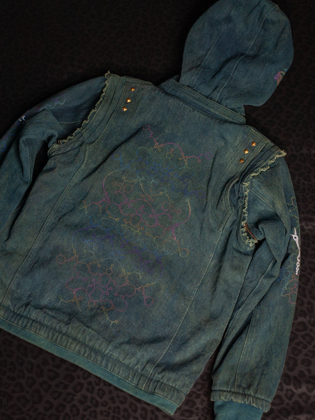 Jacket Men / HEMP TWILL Veg Dye Veg Print - Greendigo IKARO floc