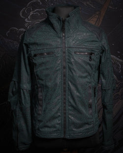 Jacket Men ALIEN / Fake Leather - Bottlegreen Elephant SHAMANKA