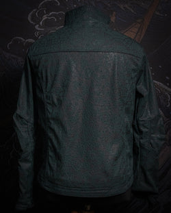 Jacket Men ALIEN / Fake Leather - Bottlegreen Elephant SHAMANKA