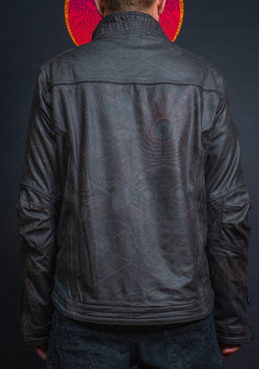 Jacket Men ALIEN / Fake Leather - Grey DARK PSYGALAK