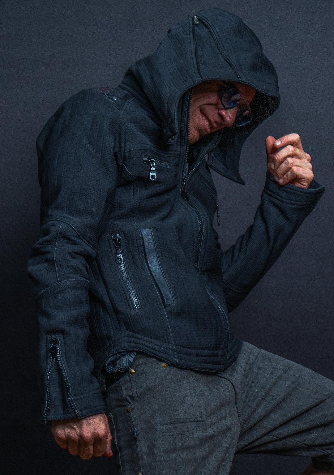 Hooded Jacket Men ALIEN / High Tech - DARK ASH DRAGONS