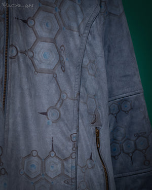 Jacket Men / Fake Leather Swede - Blue LSDNA