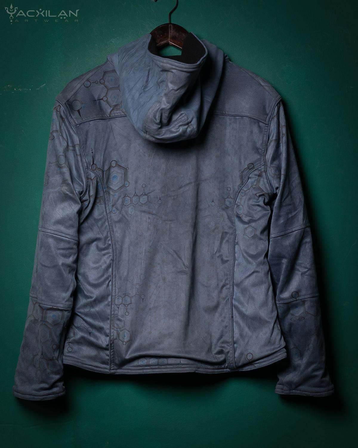 Jacket Men / Fake Leather Swede - Blue LSDNA - Yacxilan Artwear