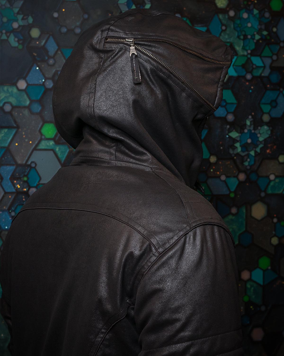 Jacket Men / Fake Leather - BLACK Rider - Yacxilan Artwear