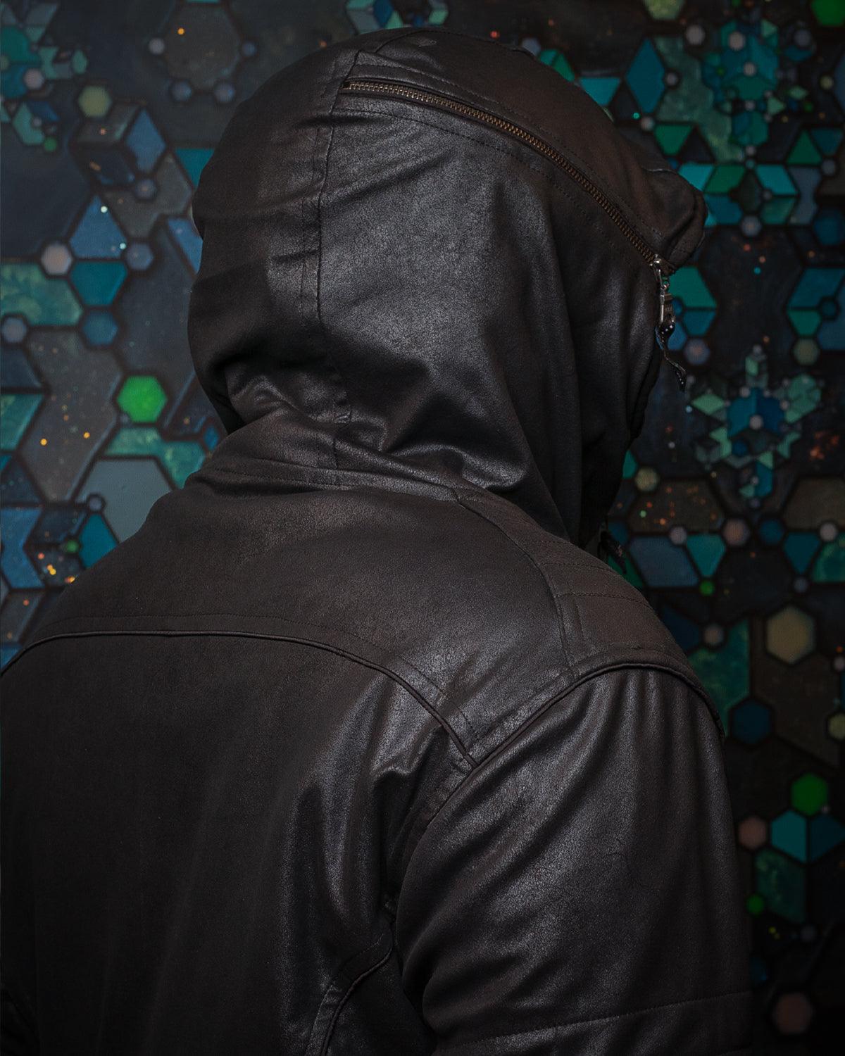 Jacket Men / Fake Leather - BLACK Rider - Yacxilan Artwear