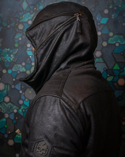 Jacket Men / Fake Leather - BLACK Rider - Yacxilan Artwear