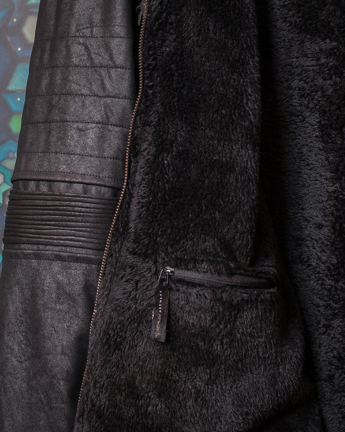 Jacket Men / Fake Leather - BLACK Rider - Yacxilan Artwear