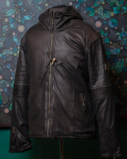 Jacket Men / Fake Leather - BLACK Rider - Yacxilan Artwear