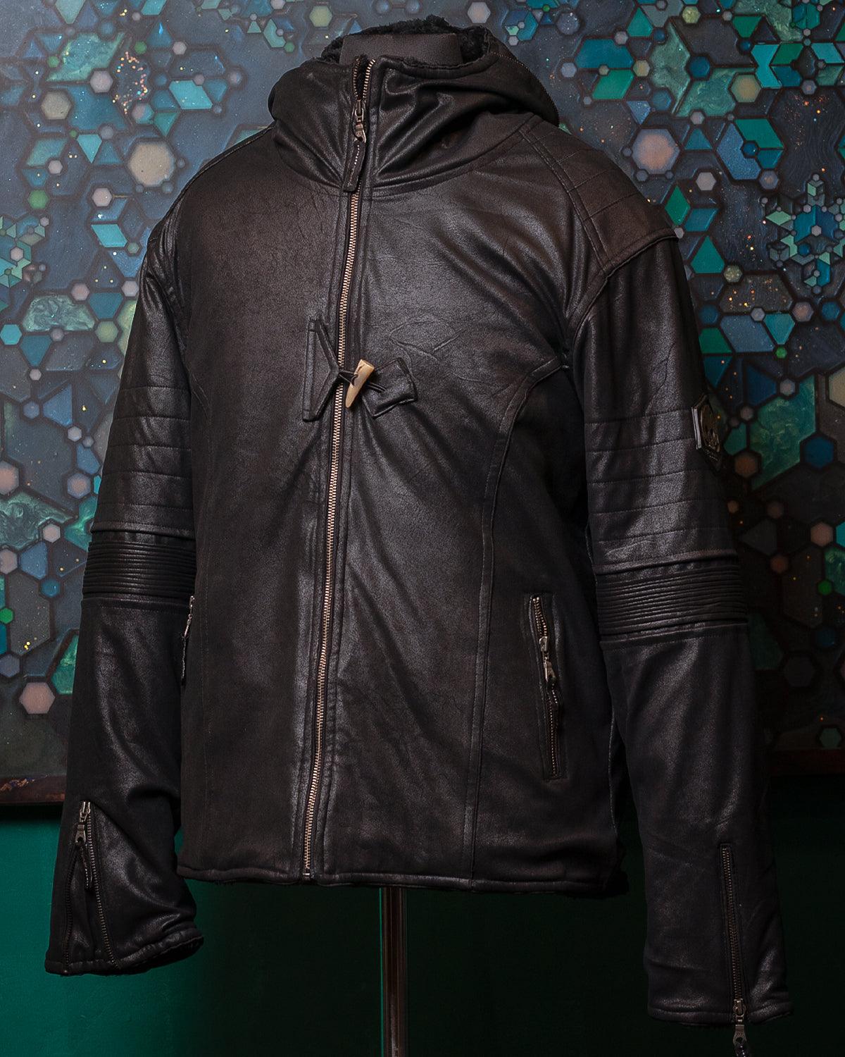 Jacket Men / Fake Leather - BLACK Rider - Yacxilan Artwear