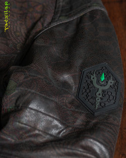 Jacket Men / Fake Leather - Grey PSYCHEDELIKA Snake