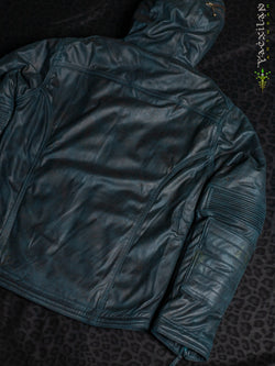 Jacket Men / Fake Leather Ultra FUR - Bottlgreen Snake SANDOKAN