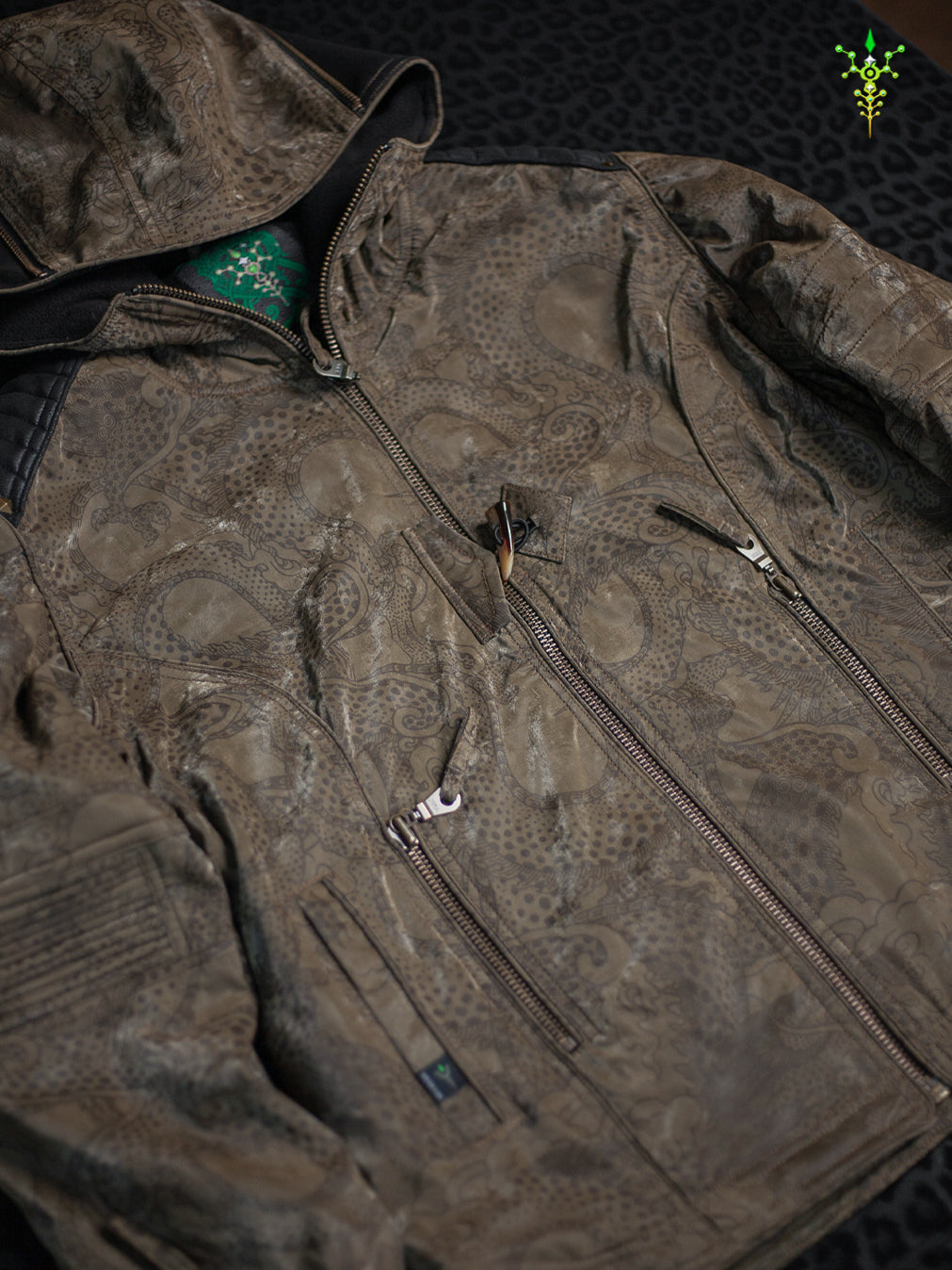 Jacket  / Waterproof Poliamide Viscose - DRAGONS Olive Flakes