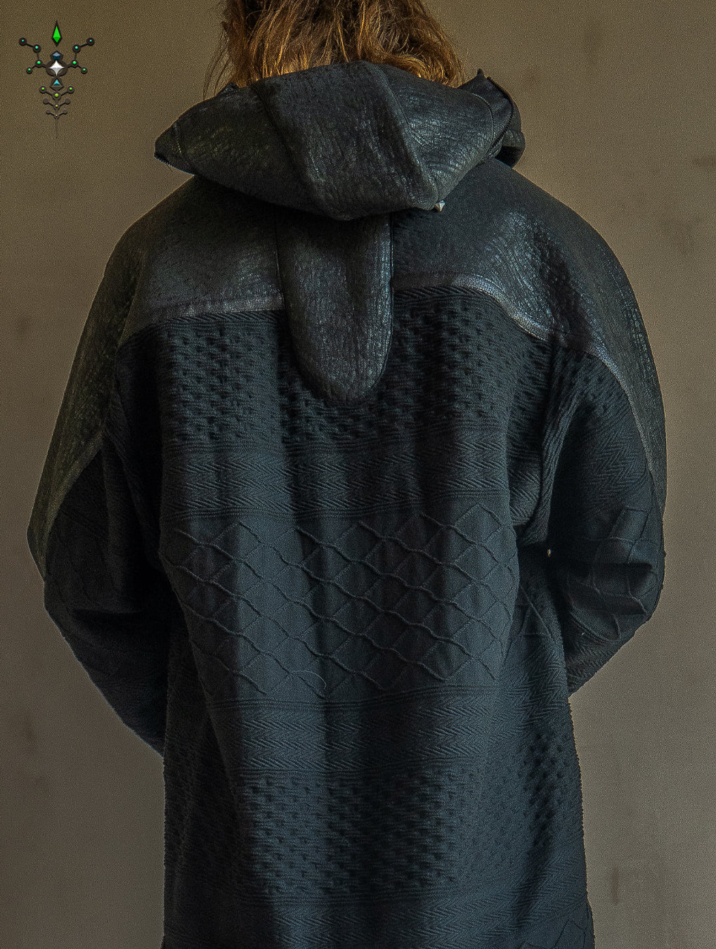 Jacket Men Otom / Woven Cotton and Fake Leather - WOODLAND ELVES