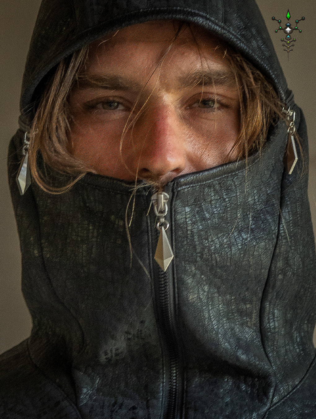 Jacket Men Otom / Woven Cotton and Fake Leather - WOODLAND ELVES