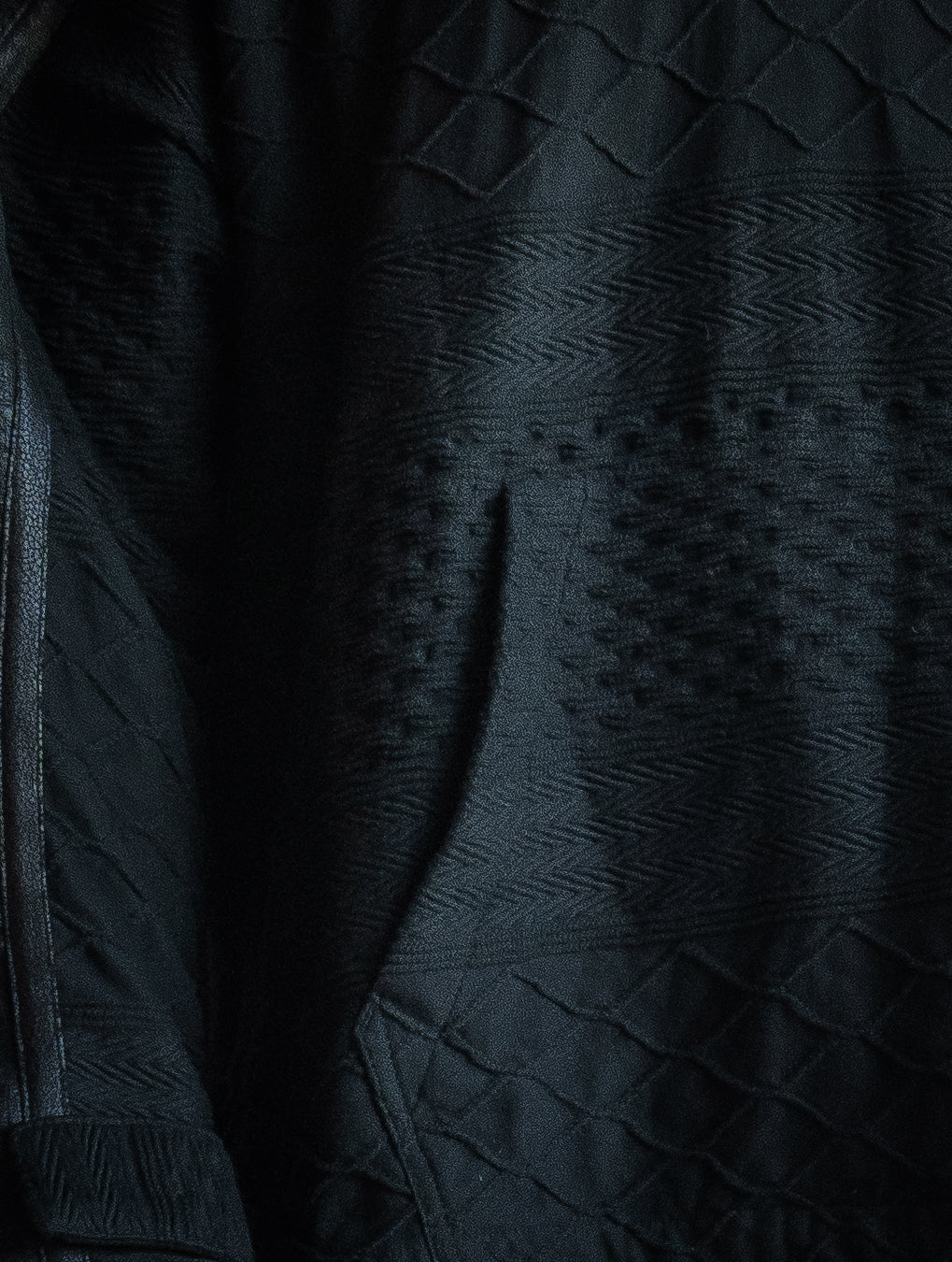 Jacket Men Otom / Woven Cotton and Fake Leather - WOODLAND ELVES
