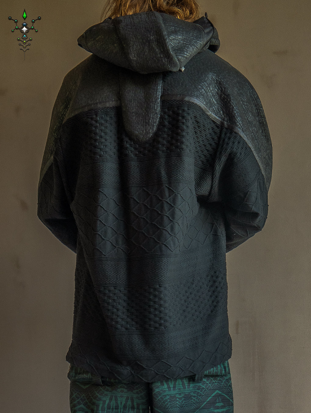 Jacket Otom / Woven Cotton and Fake Leather - WOODLAND ELVES