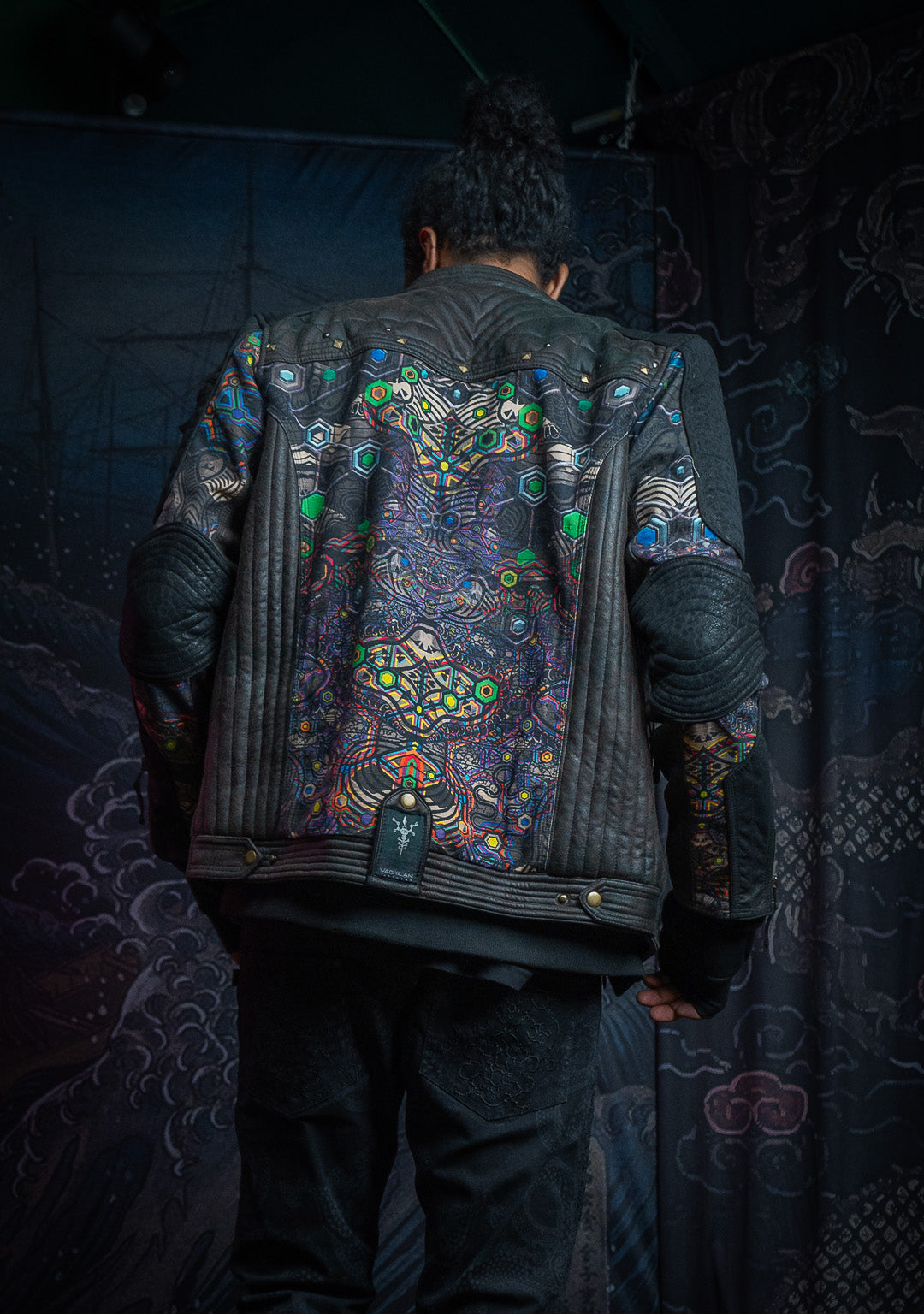 Jacket Men SAMURAI SHAMAN / Fake Leather / Waterproof Linen - PSYGALAK