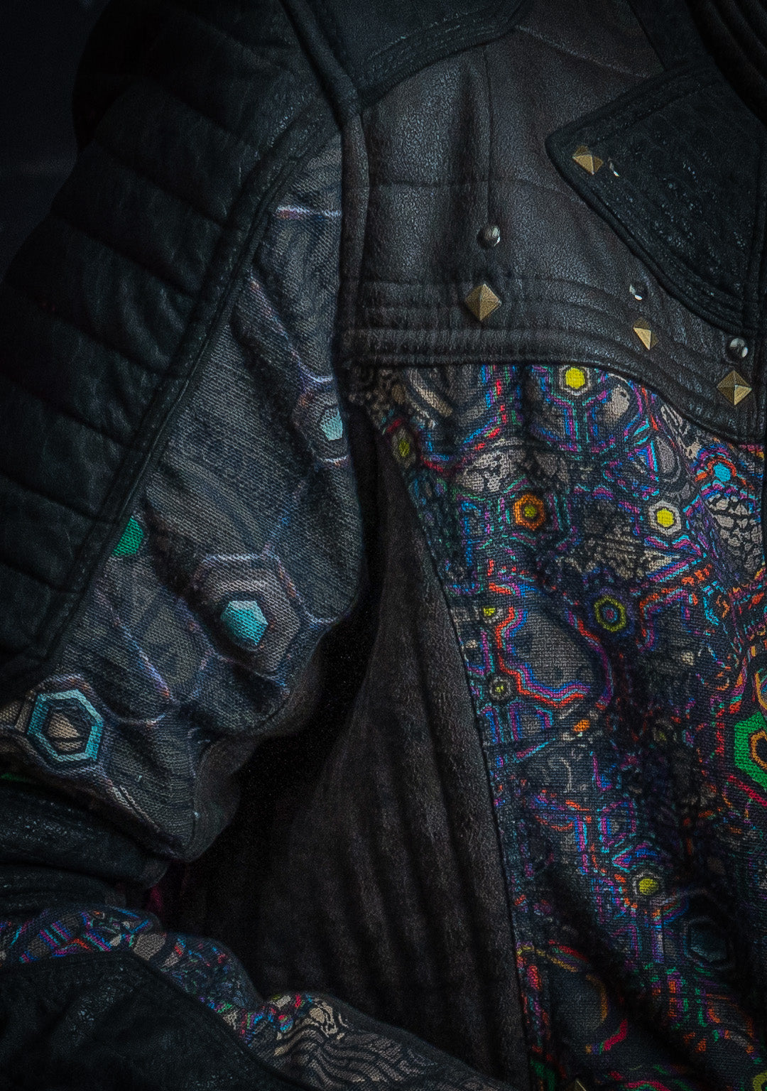 Jacket Men SAMURAI SHAMAN / Fake Leather / Waterproof Linen - PSYGALAK