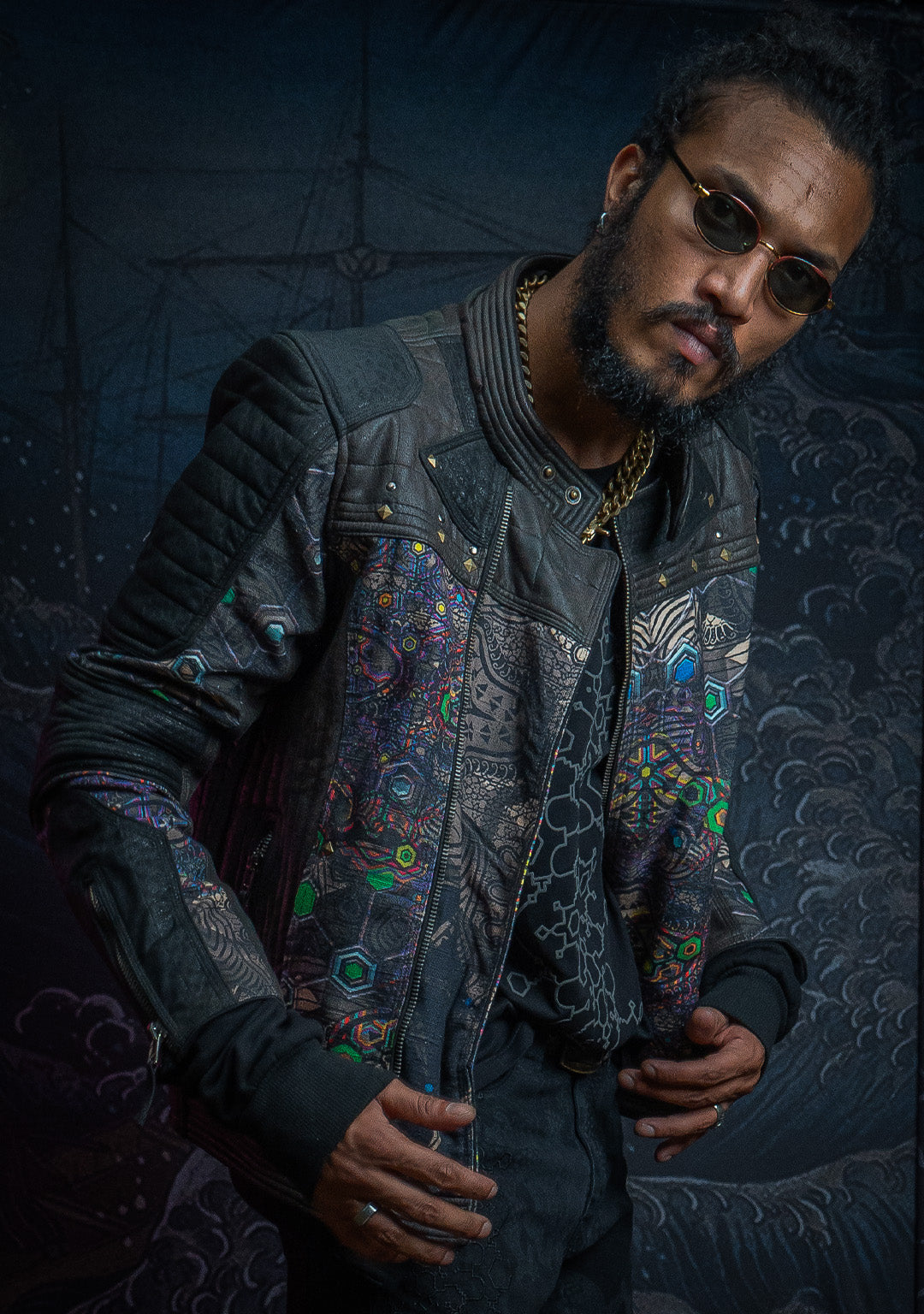 Jacket Men SAMURAI SHAMAN / Fake Leather / Waterproof Linen - PSYGALAK