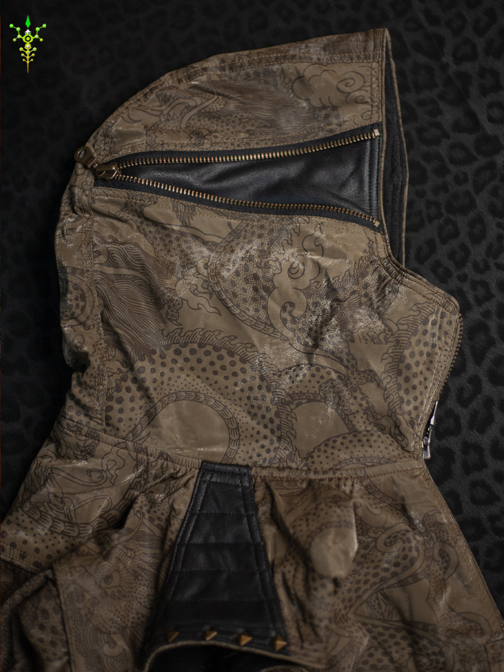 Sleeveless Jacket Men  / Waterproof Poliamide Viscose - DRAGONS Olive Flakes