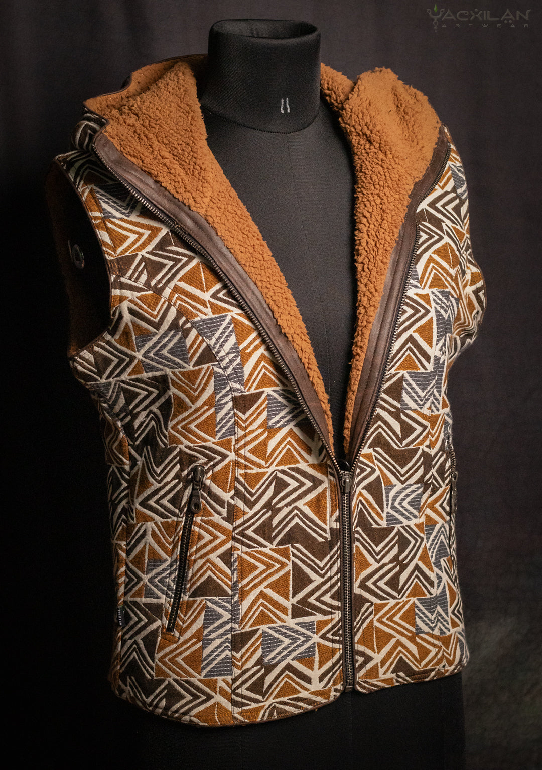 Jacket Sleeveless Woman / French Jaquard Polar Lining- ZAMBIA