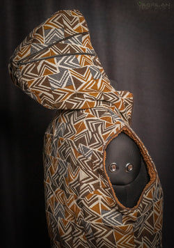 Hooded Sleeveless Jacket Woman / French Jaquard - ZAMBIA