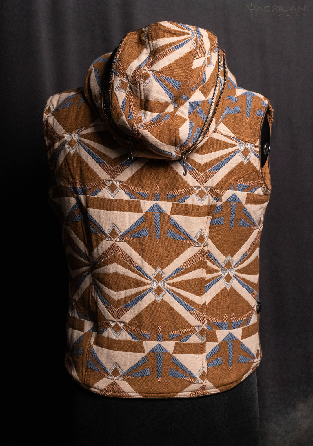 Hooded Sleeveless Jacket Woman / French Jaquard - NAMIBIA