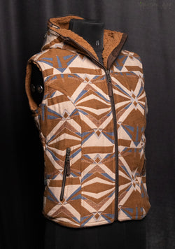 Hooded Sleeveless Jacket Woman / French Jaquard - NAMIBIA