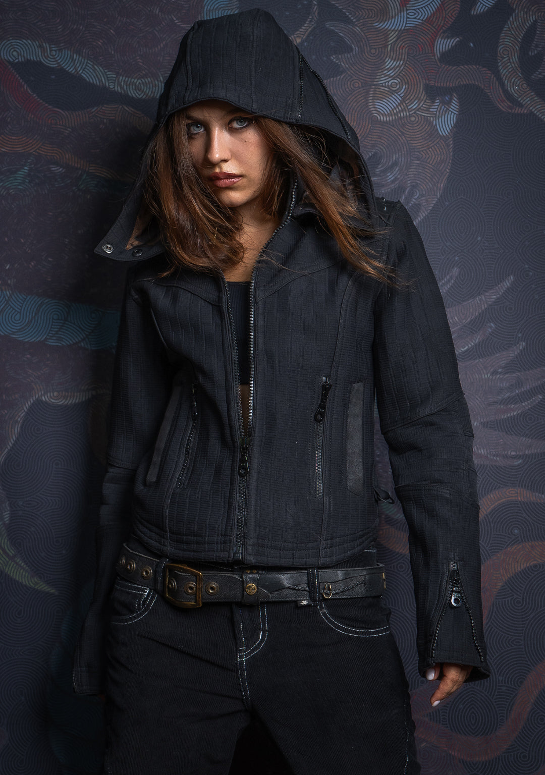 Hooded Jacket Woman / Alien High Tech - DARK ASH DRAGONS