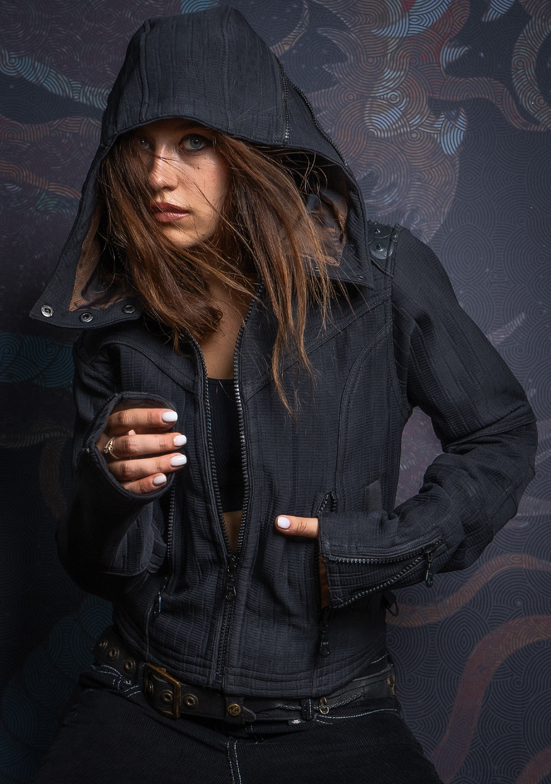 Hooded Jacket Woman / Alien High Tech - DARK ASH DRAGONS