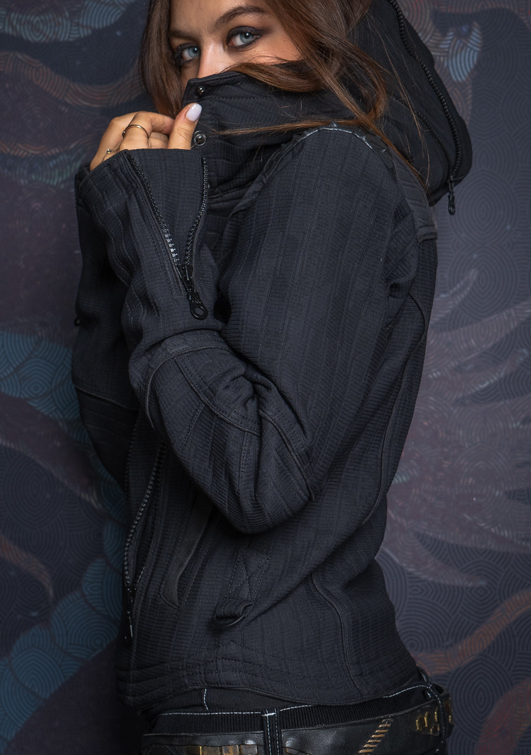 Hooded Jacket Woman / Alien High Tech - DARK ASH DRAGONS