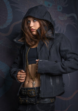 Hooded Jacket Woman / Alien High Tech - DARK ASH DRAGONS