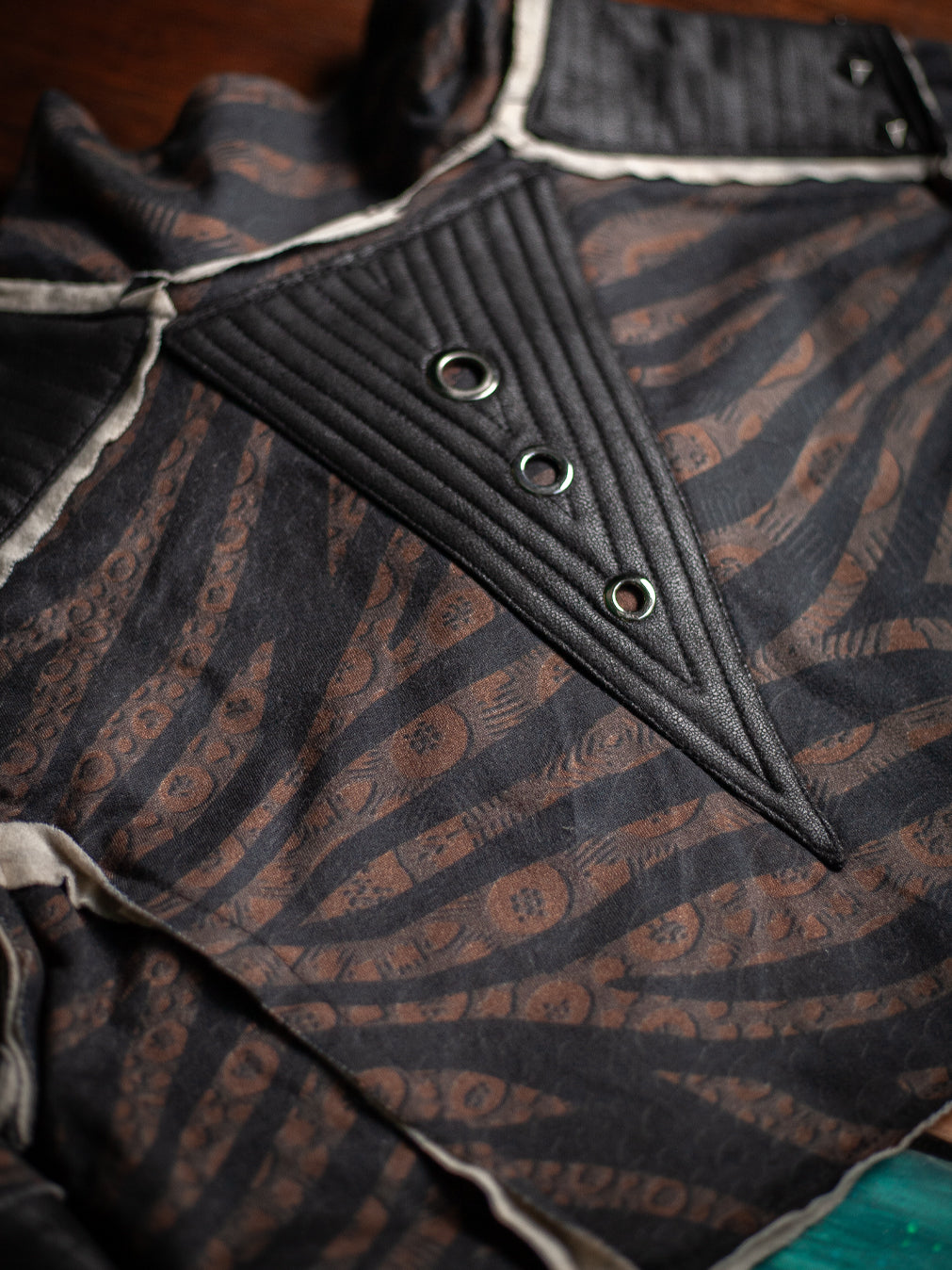 Crop Jacket Woman Neotokyo Punk  / Cotton Looper Fake Leather - SHERKANKA