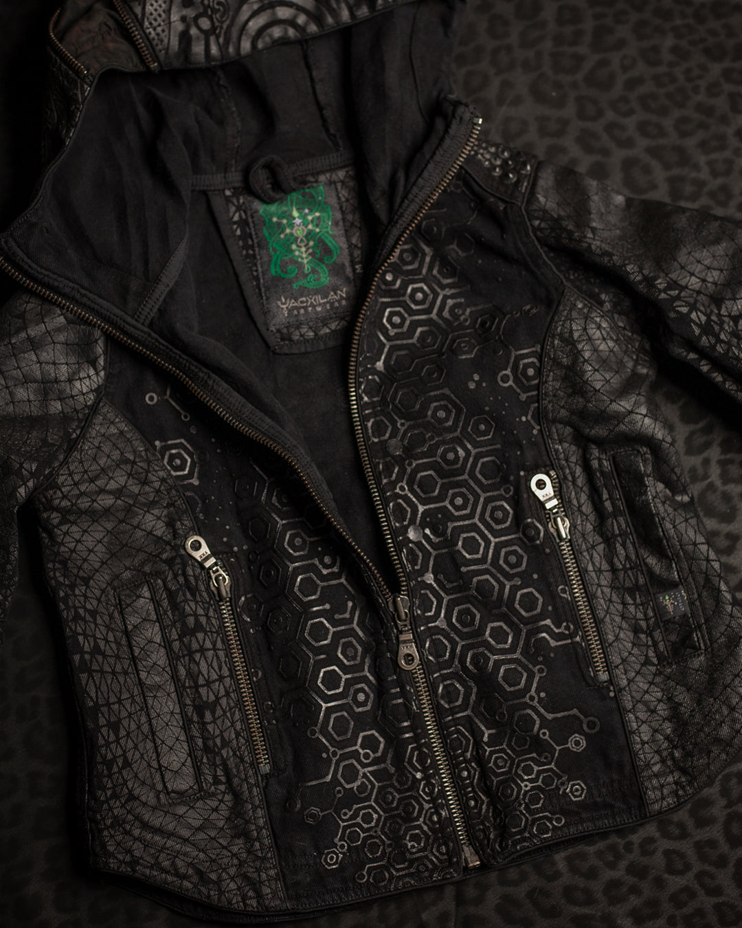 Hooded Jacket Woman / Denim Rubber Stonewashed - KAMBOZII DESINTEGRATION