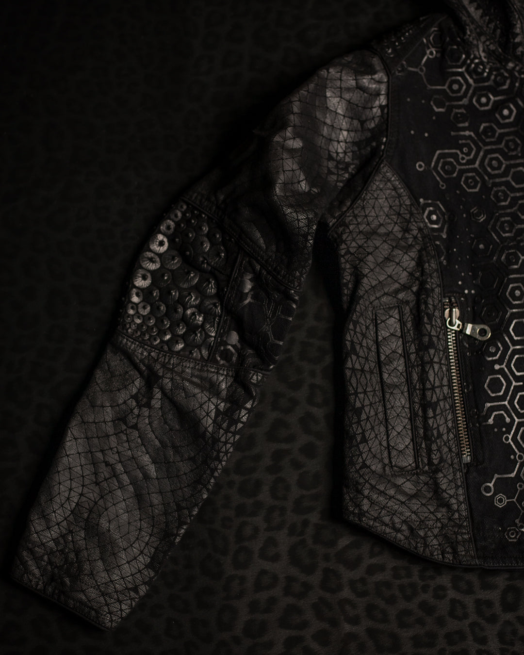 Hooded Jacket Woman / Denim Rubber Stonewashed - KAMBOZII DESINTEGRATION