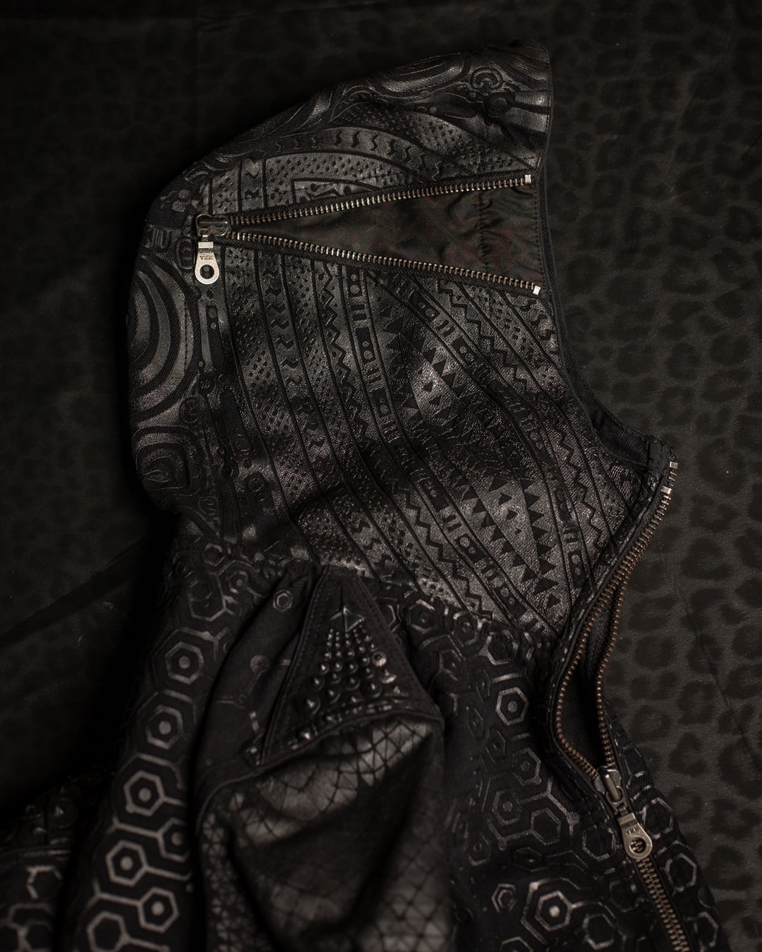 Hooded Jacket Woman / Denim Rubber Stonewashed - KAMBOZII DESINTEGRATION