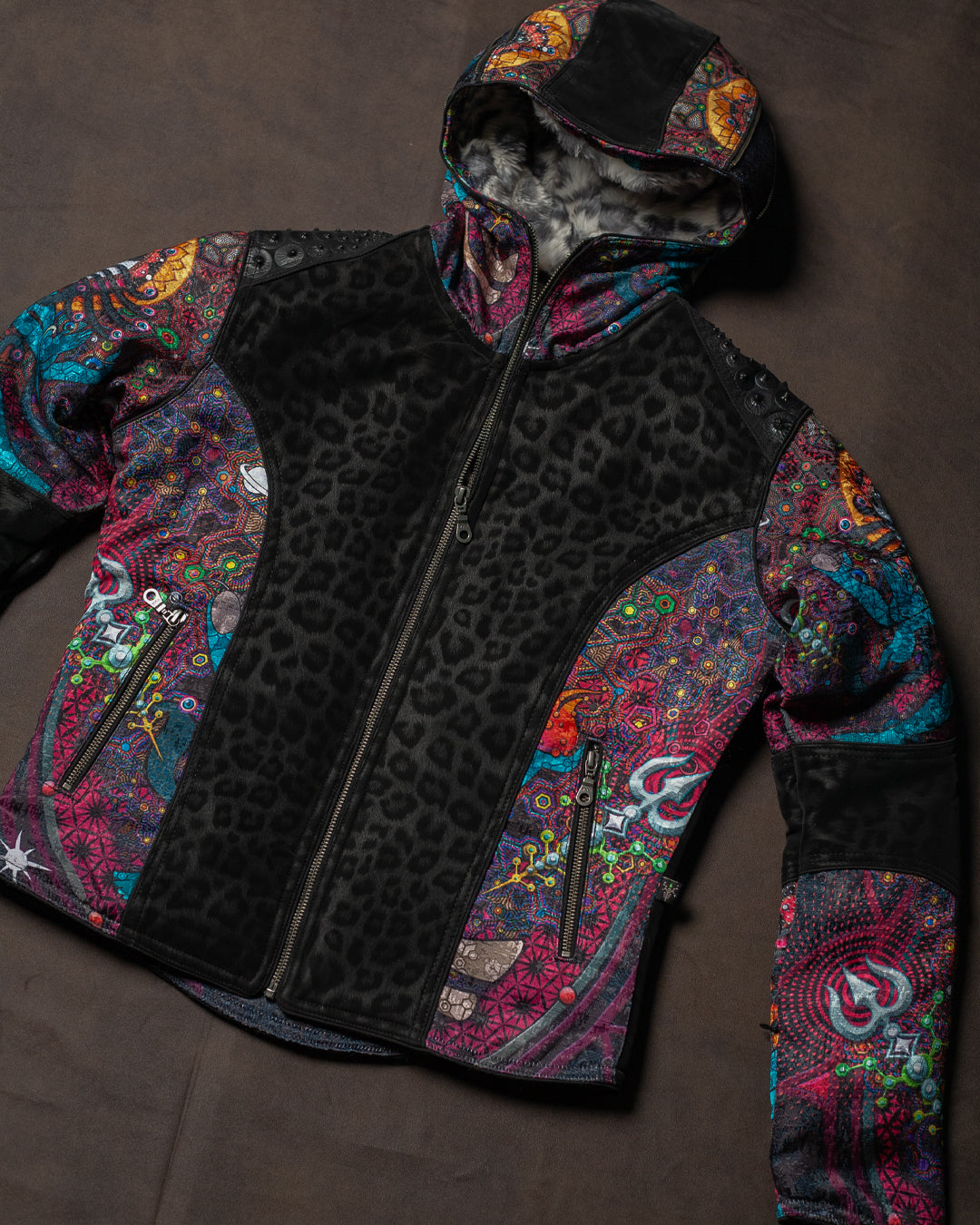 Jacket Woman / Satin and Fake Leather - NATARAJA