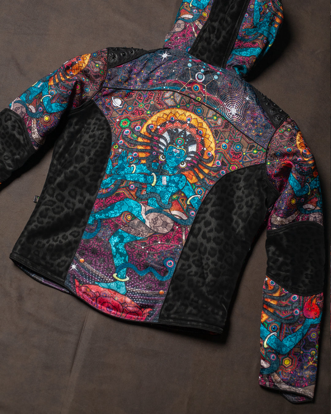 Jacket Woman / Satin and Fake Leather - NATARAJA