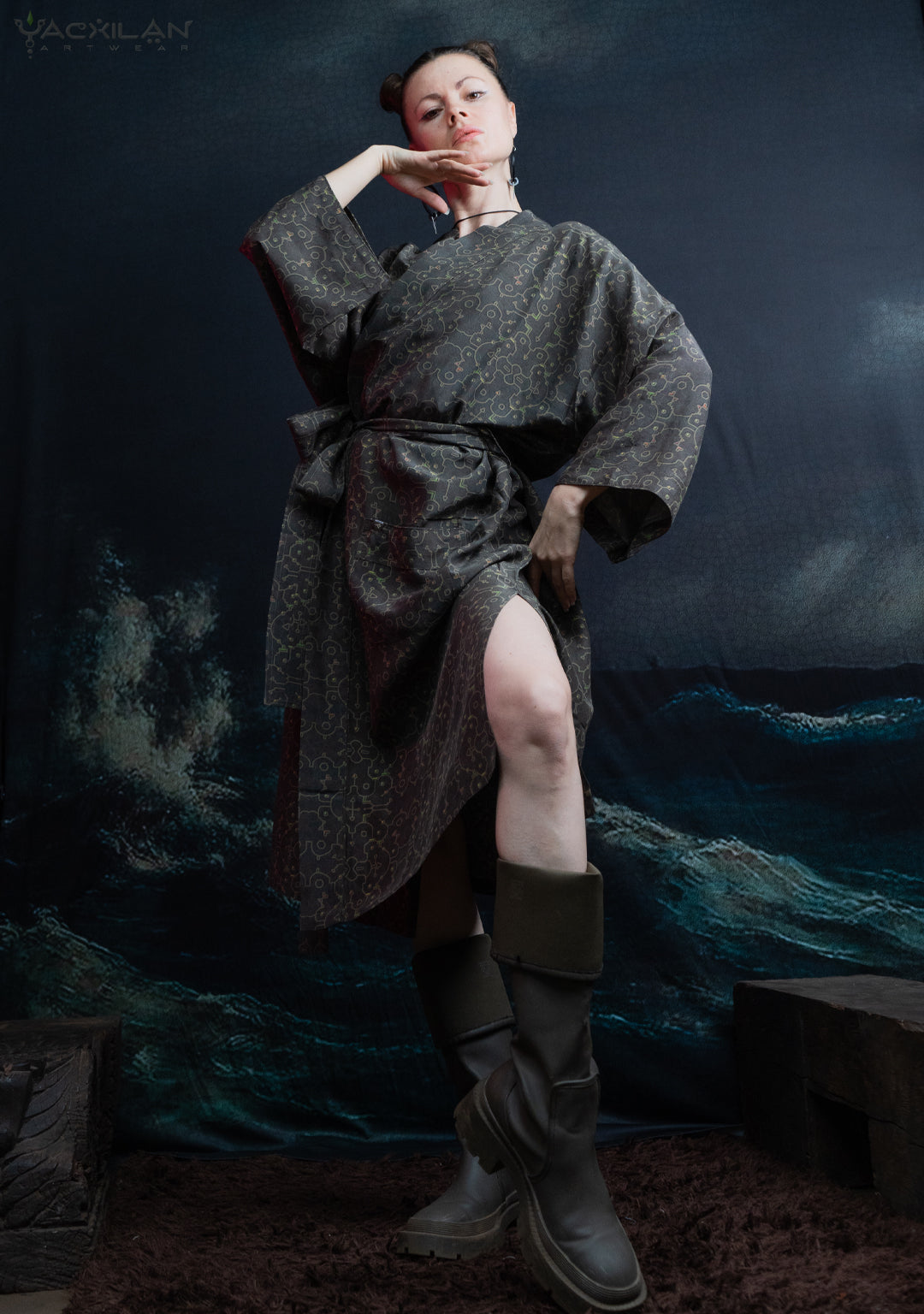 Classic Kimono / Chinese Silk  - REBIRTH OF IKARO Forest